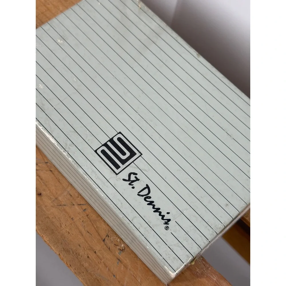 Vintage St. Dennis Pocket Size Agenda Burgundy Leather Diary‎ Address Book NOS